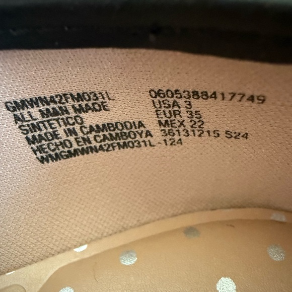 EUC Wonder Nation Black Ballet Flat Dress Shoes Size 3 - Picture 7 of 8